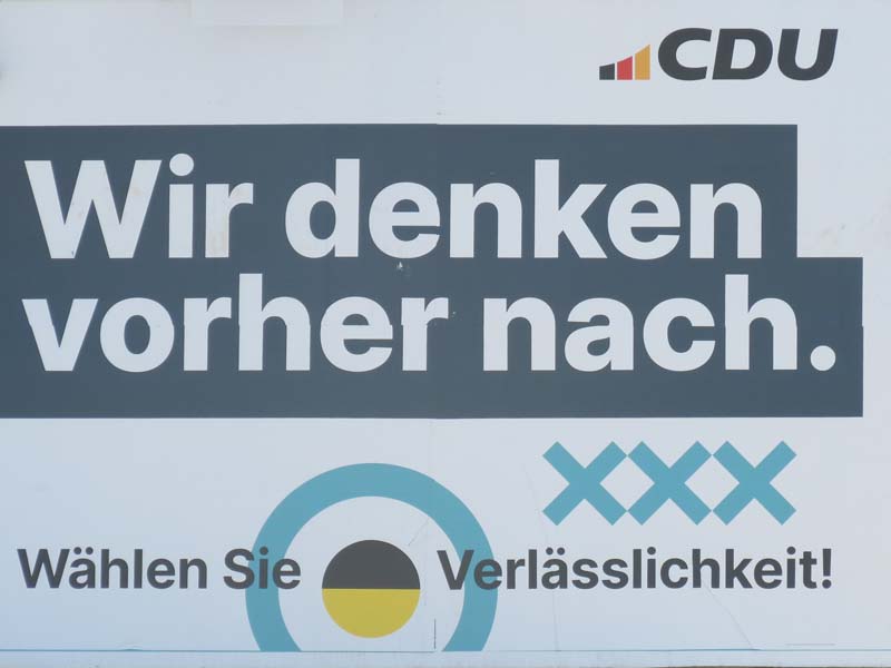 CDU - Wir denken vorher nach.