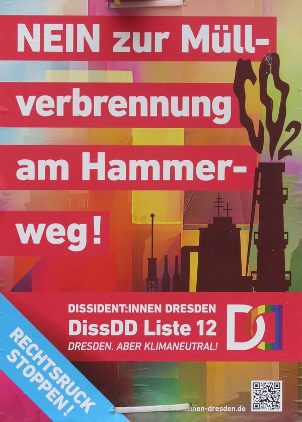 Liste 12: Nein zur Müllverbrennung am Hammerweg!