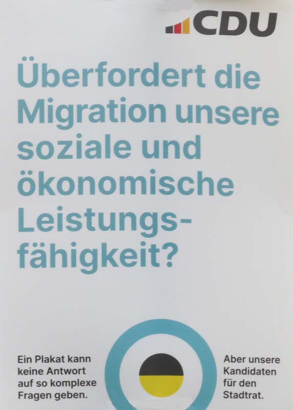 CDU - Überfordert die Migration unsere Leistungsfähigkeit?